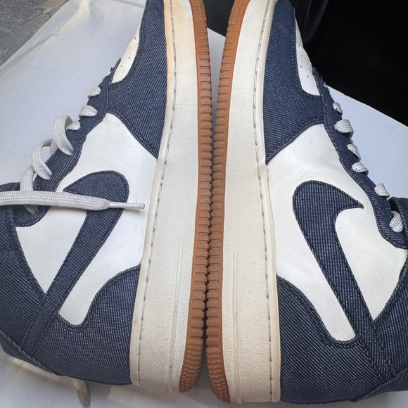 Nike Air Forces 1 Mid 07 Denim Sz 8 Great Condition 315 123-408 - Picture 5 of 12